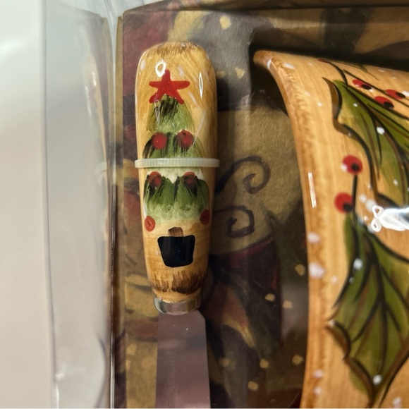 TableTops Holiday Christmas Tree Serving Bowl Dip & Spreader Set 2 Piece - Picture 7 of 9